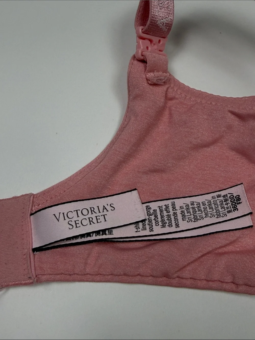 Victoria’s Secret T-Shirt Bra 36DDD Pink Lightly Lined Underwire Everyday Bra